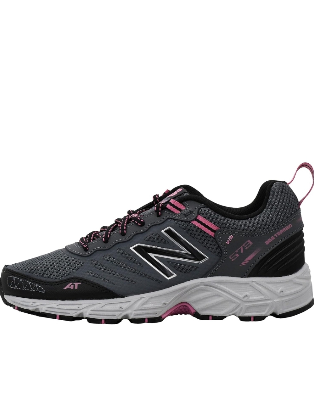 New Balance Women's 573 v3 Grey/Pink Trail Running Shoe 8 M US - Picture 7 of 12